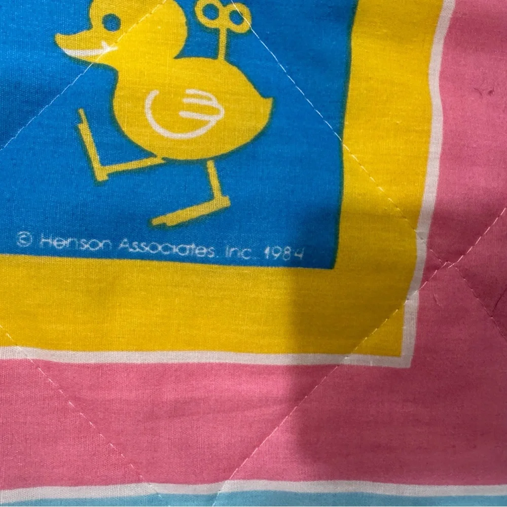 Baby blanket vintage 1984 . Kermit and ms piggy - Picture 2 of 3